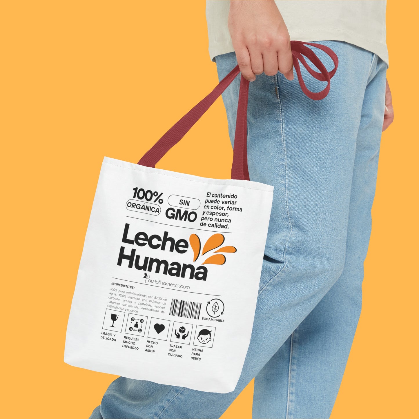 Etiqueta leche humana Tote Bag (AOP)
