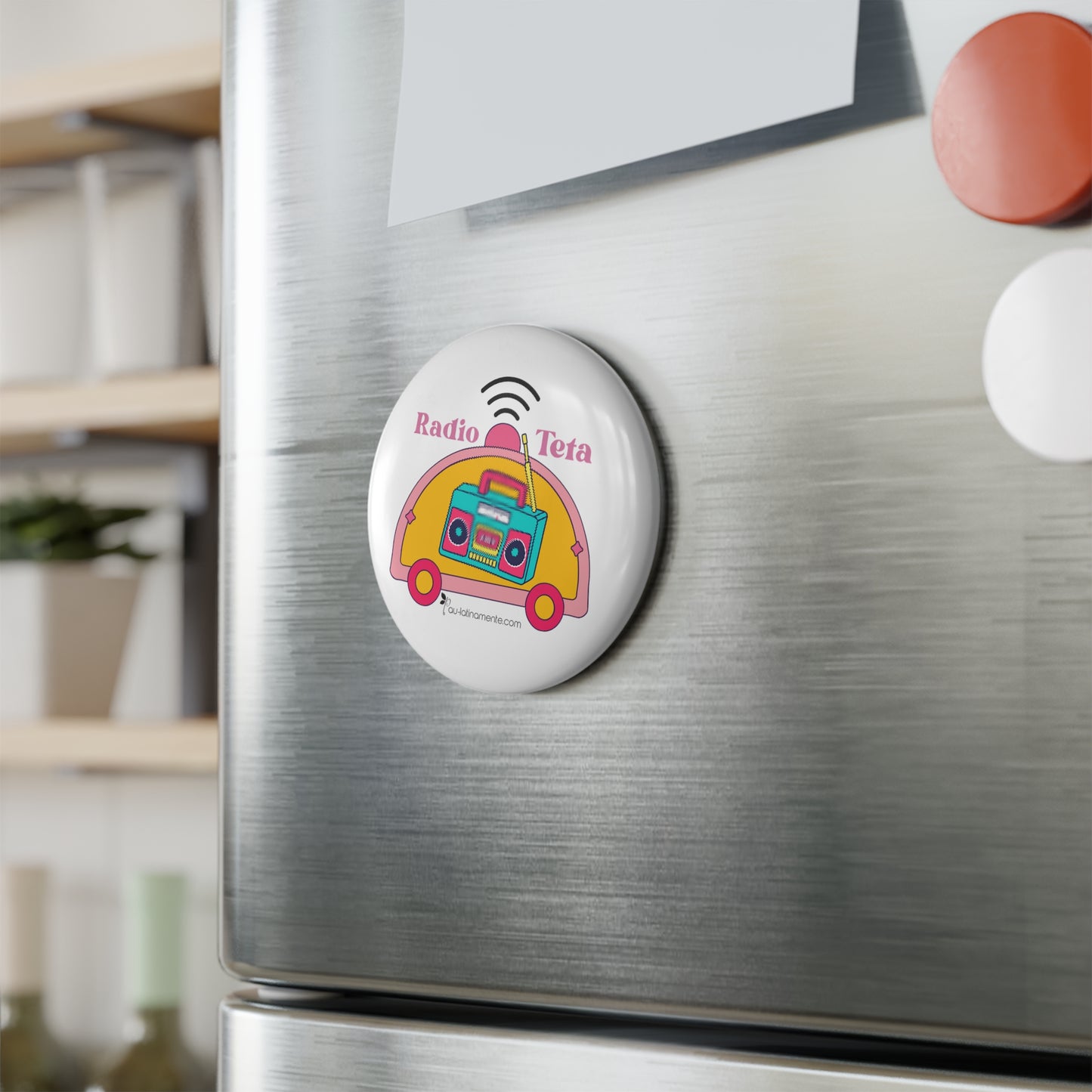 Radio Teta - Button Magnet, Round (1 & 10 pcs)