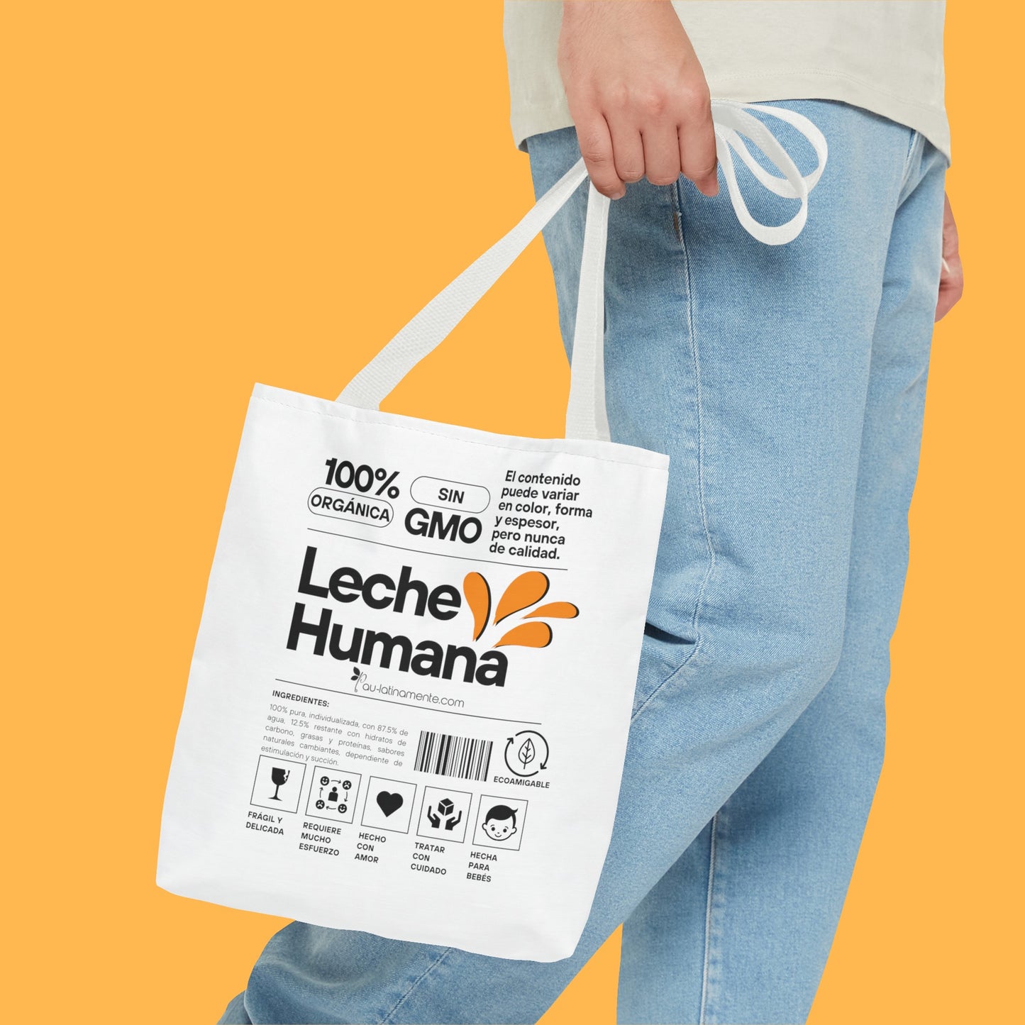 Etiqueta leche humana Tote Bag (AOP)