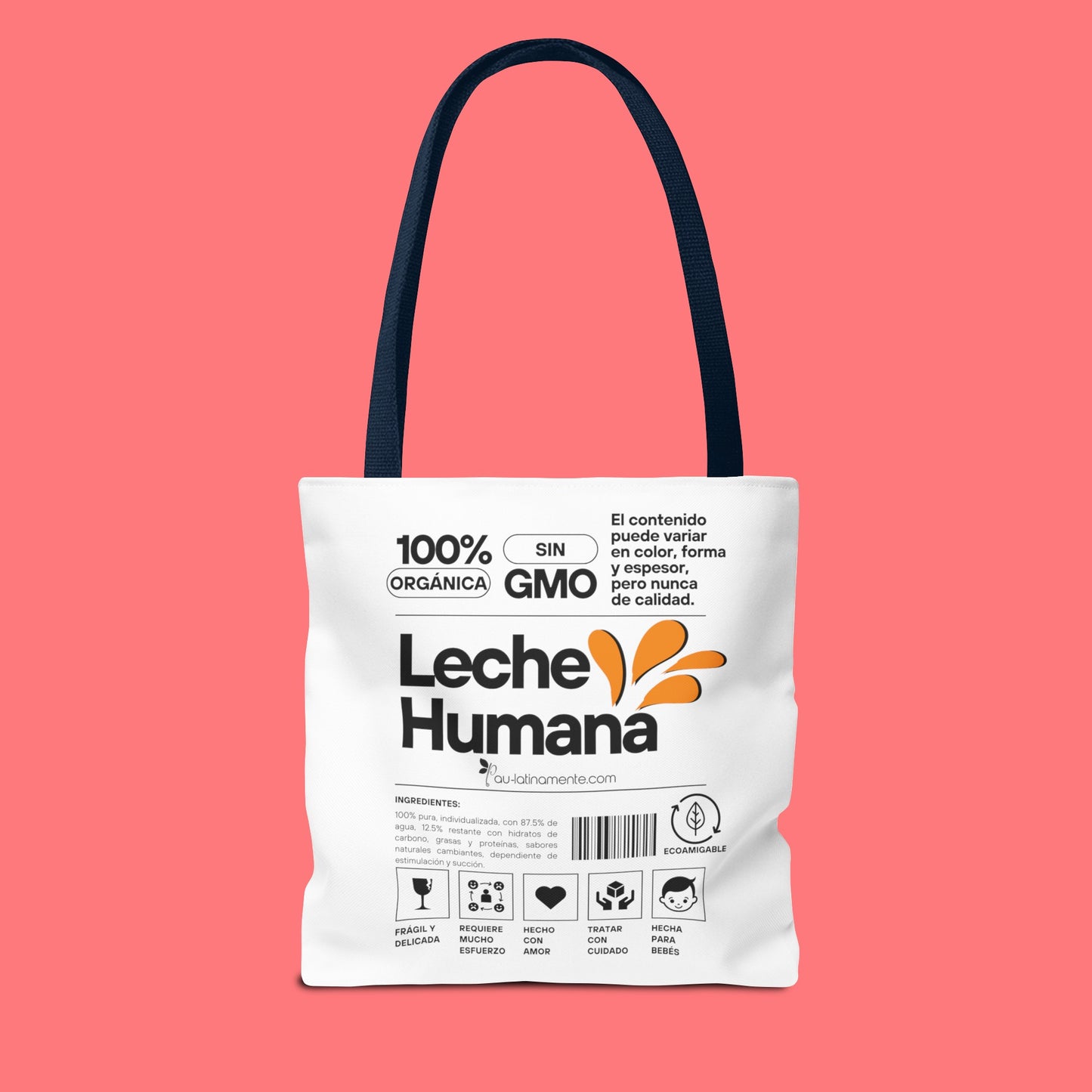 Etiqueta leche humana Tote Bag (AOP)