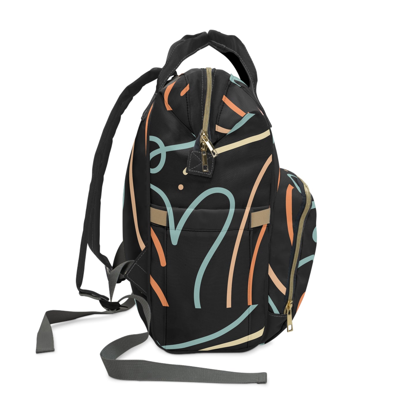 Love swirls - Multifunctional Diaper Backpack