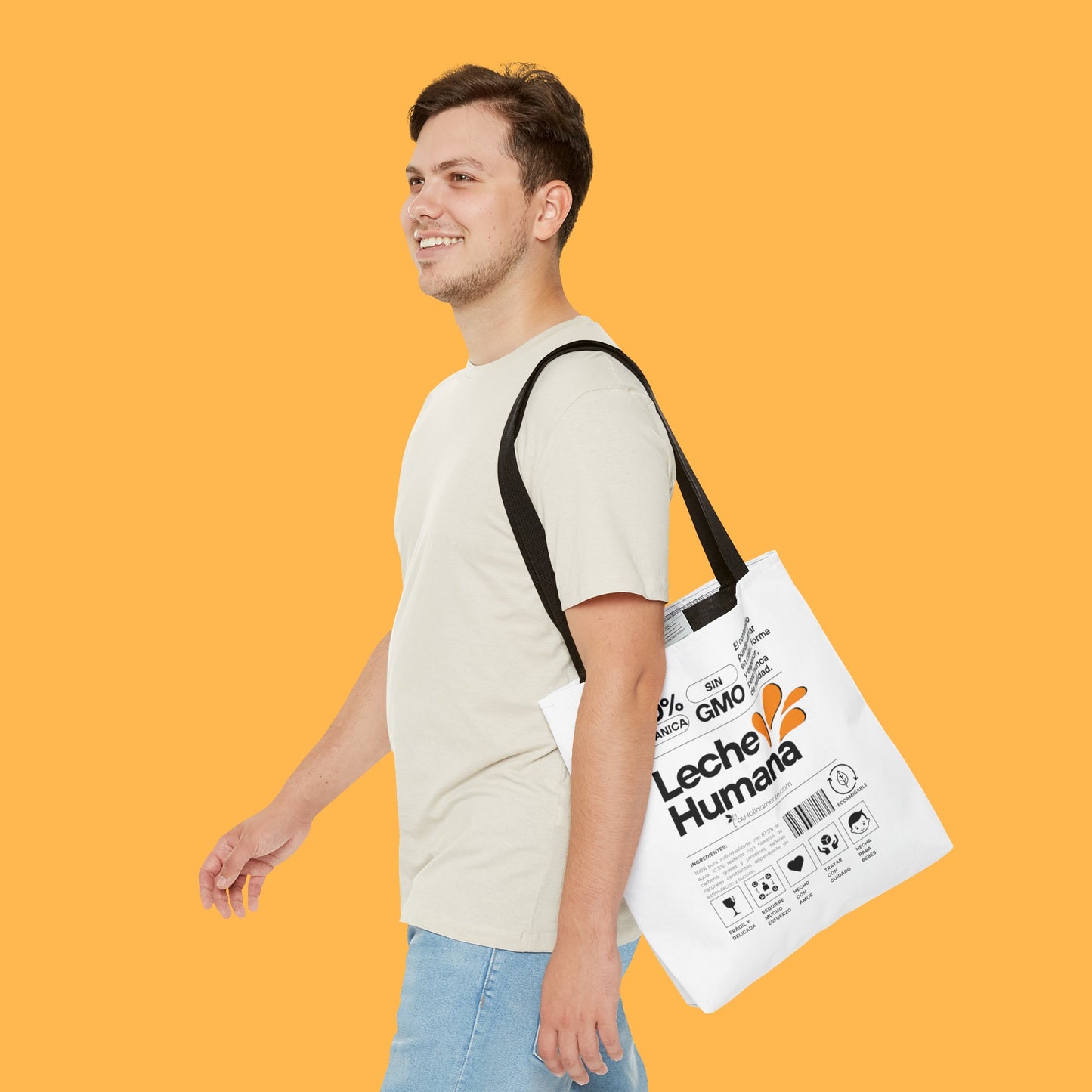 Etiqueta leche humana Tote Bag (AOP)
