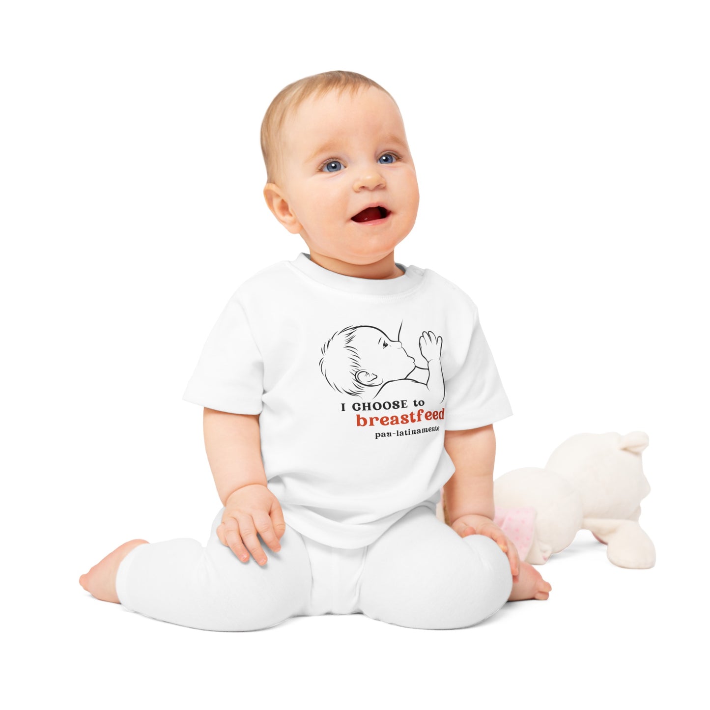 I choose to breastfeed Pau-latinamente - Baby T-Shirt