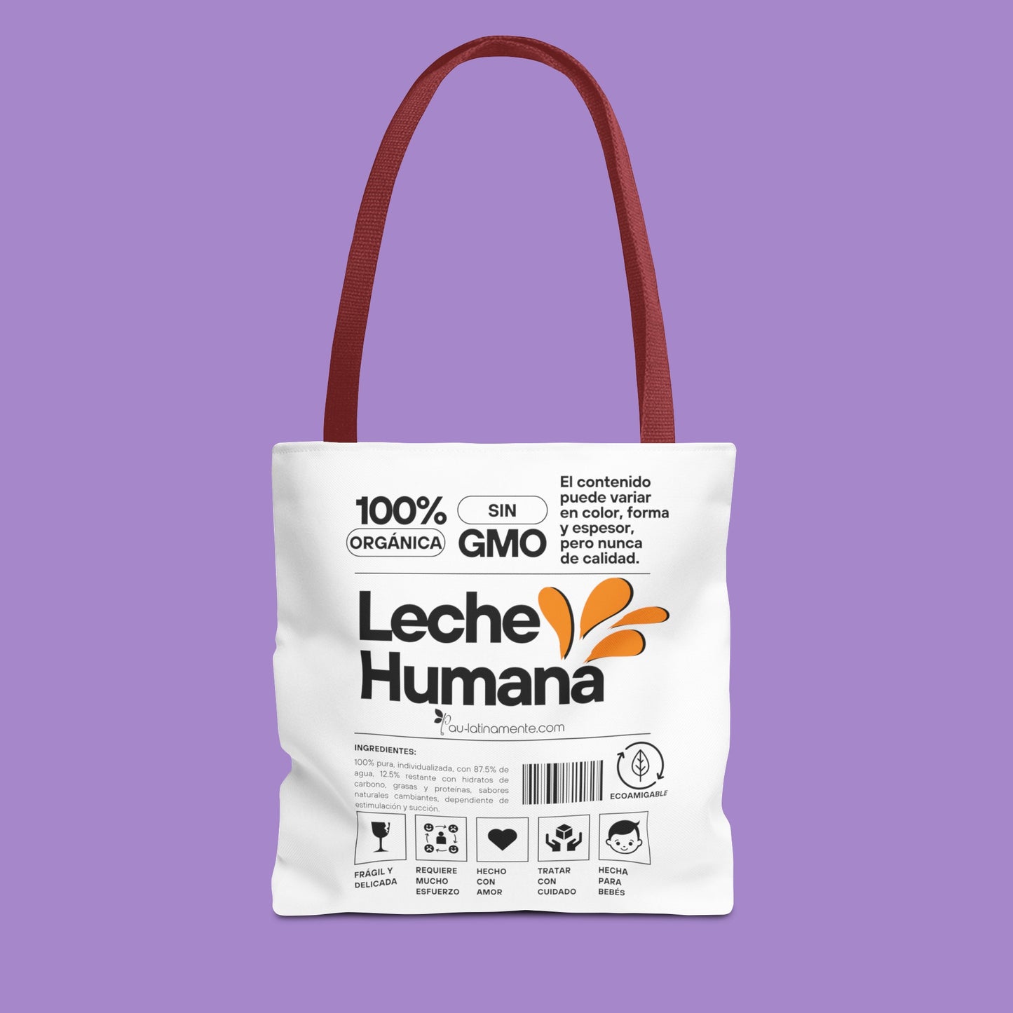 Etiqueta leche humana Tote Bag (AOP)