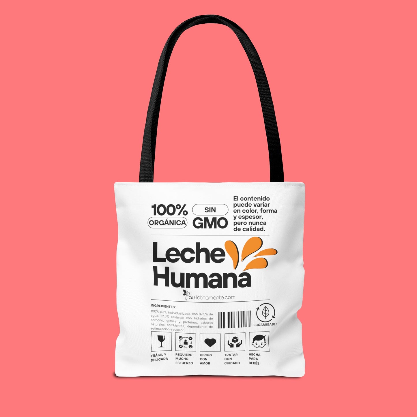 Etiqueta leche humana Tote Bag (AOP)