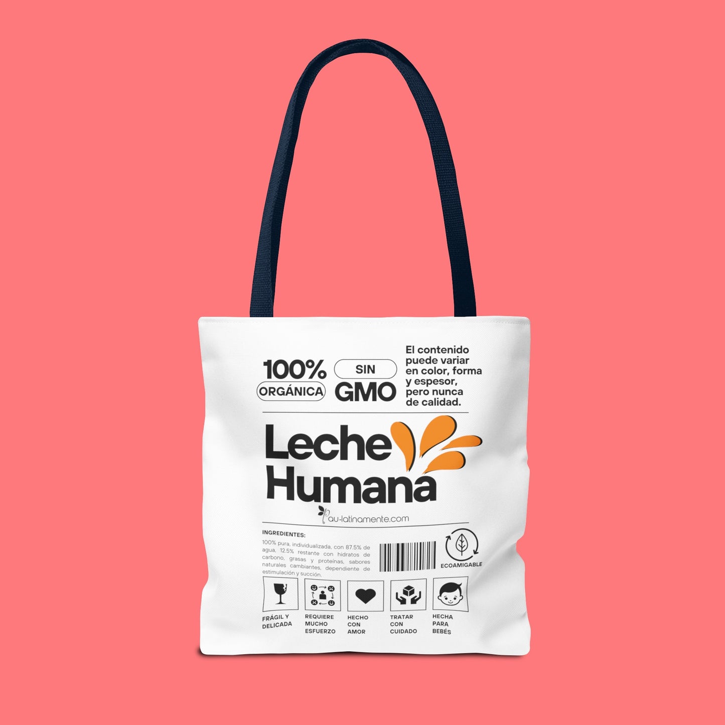 Etiqueta leche humana Tote Bag (AOP)