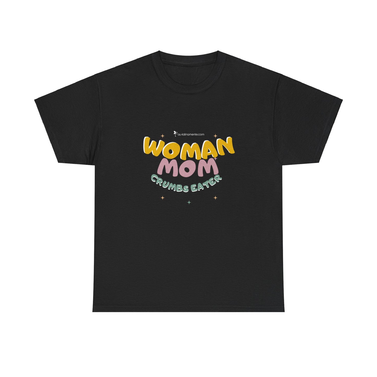 Woman, Mom, Crumbs eater (Black)- Unisex Heavy Cotton Tee