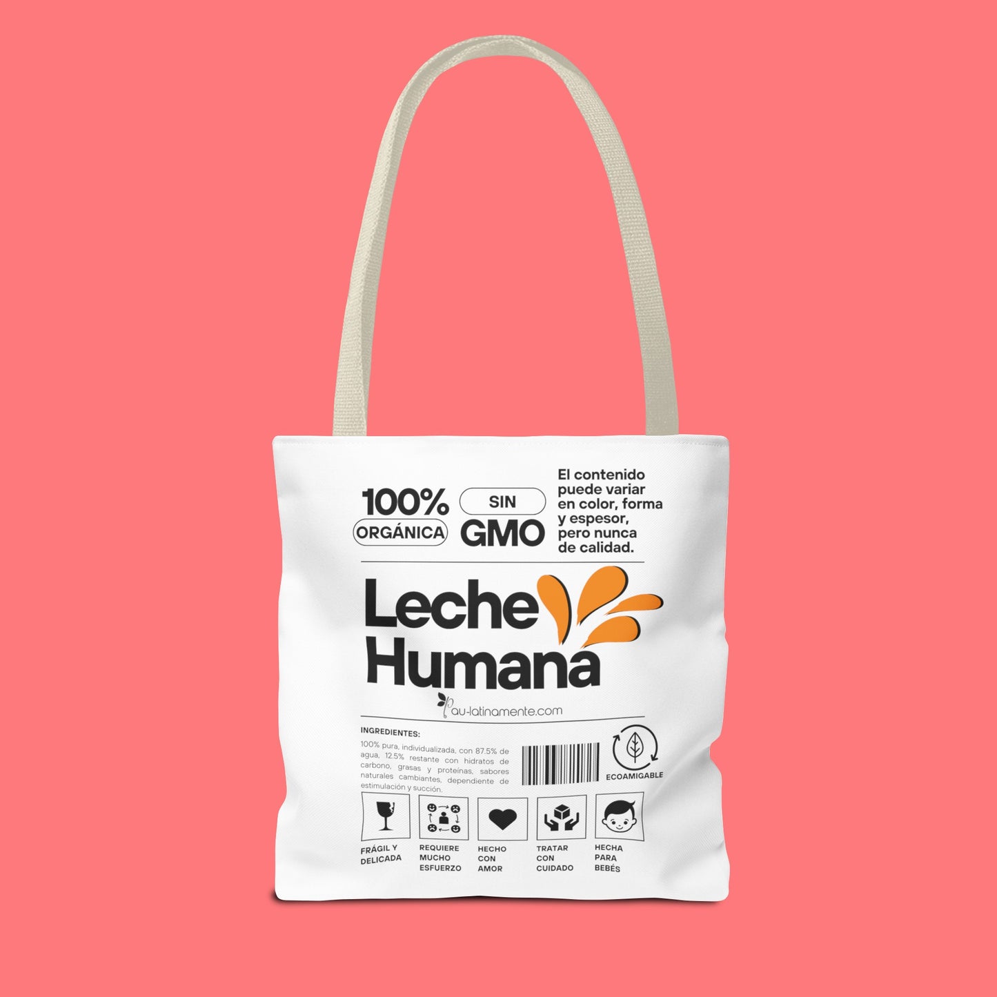 Etiqueta leche humana Tote Bag (AOP)