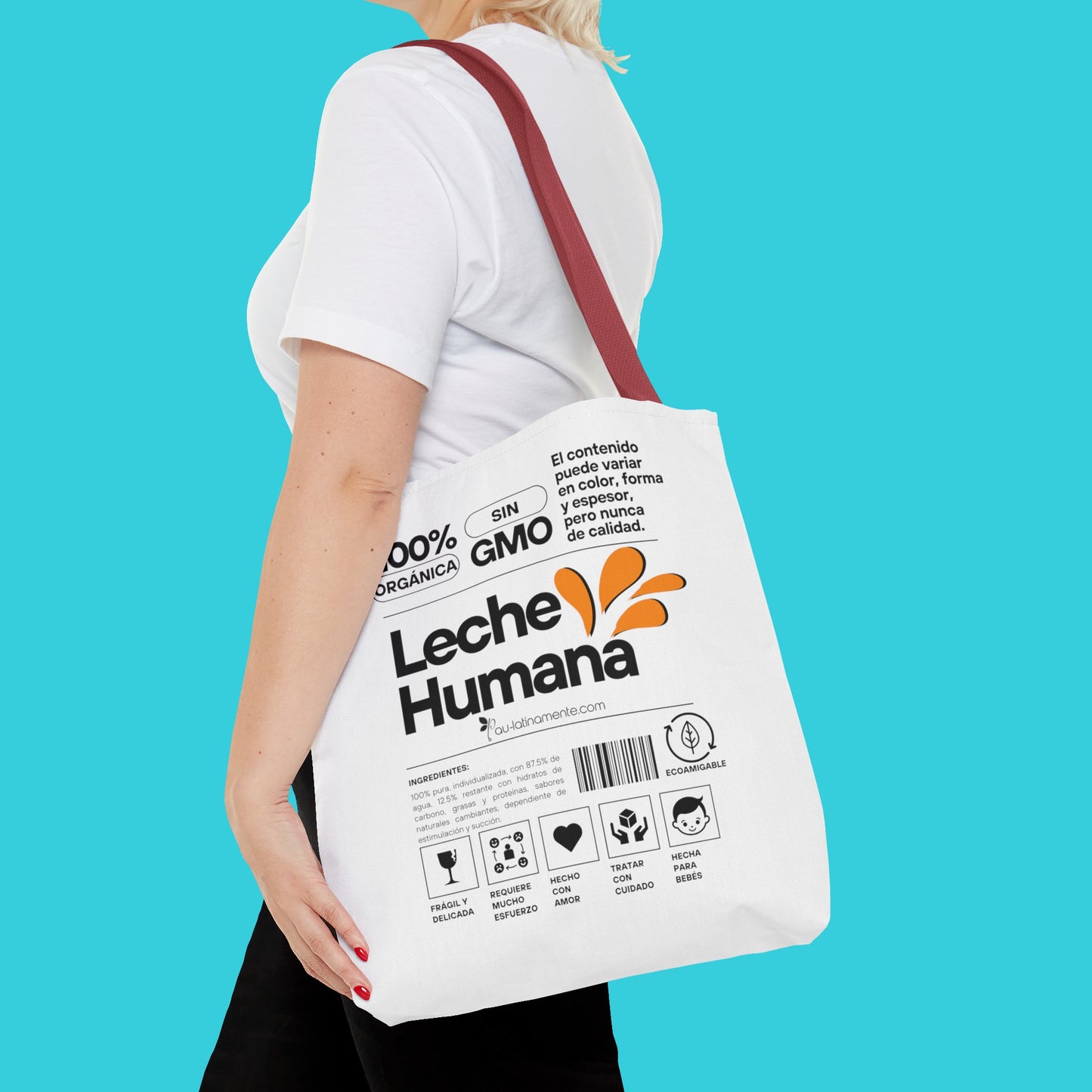 Etiqueta leche humana Tote Bag (AOP)