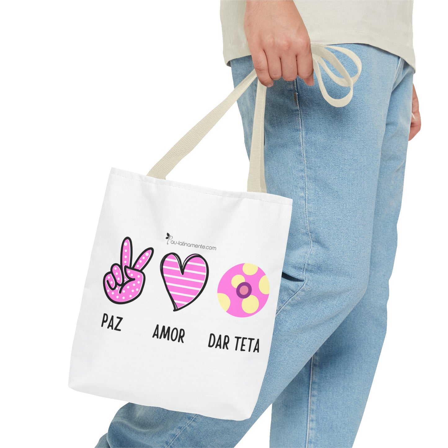 Paz, Amor, Dar Teta - Tote Bag (AOP)