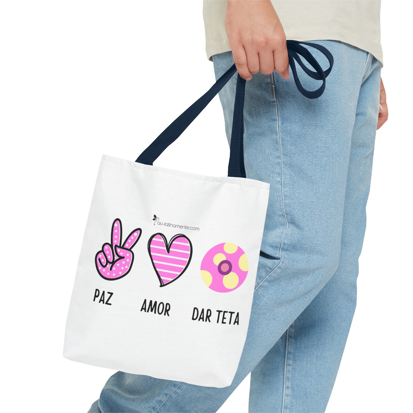 Paz, Amor, Dar Teta - Tote Bag (AOP)
