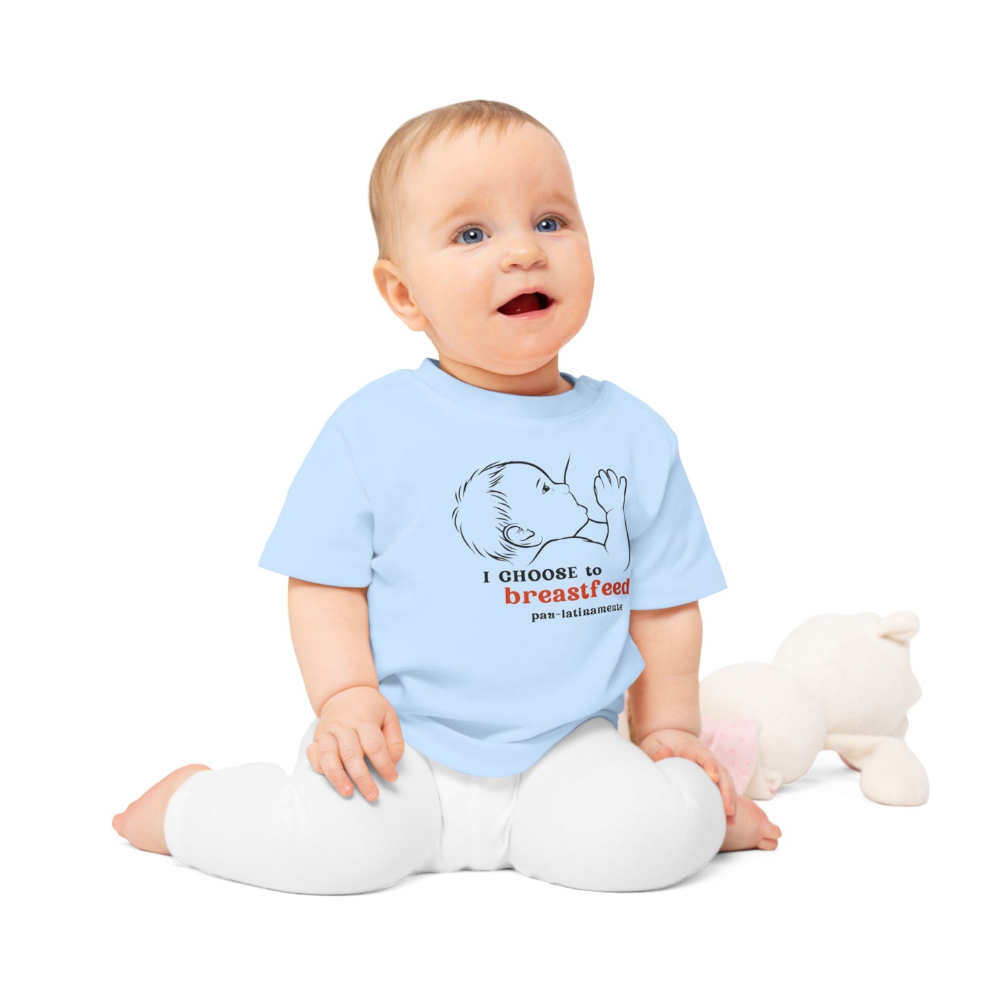 I choose to breastfeed Pau-latinamente - Baby T-Shirt