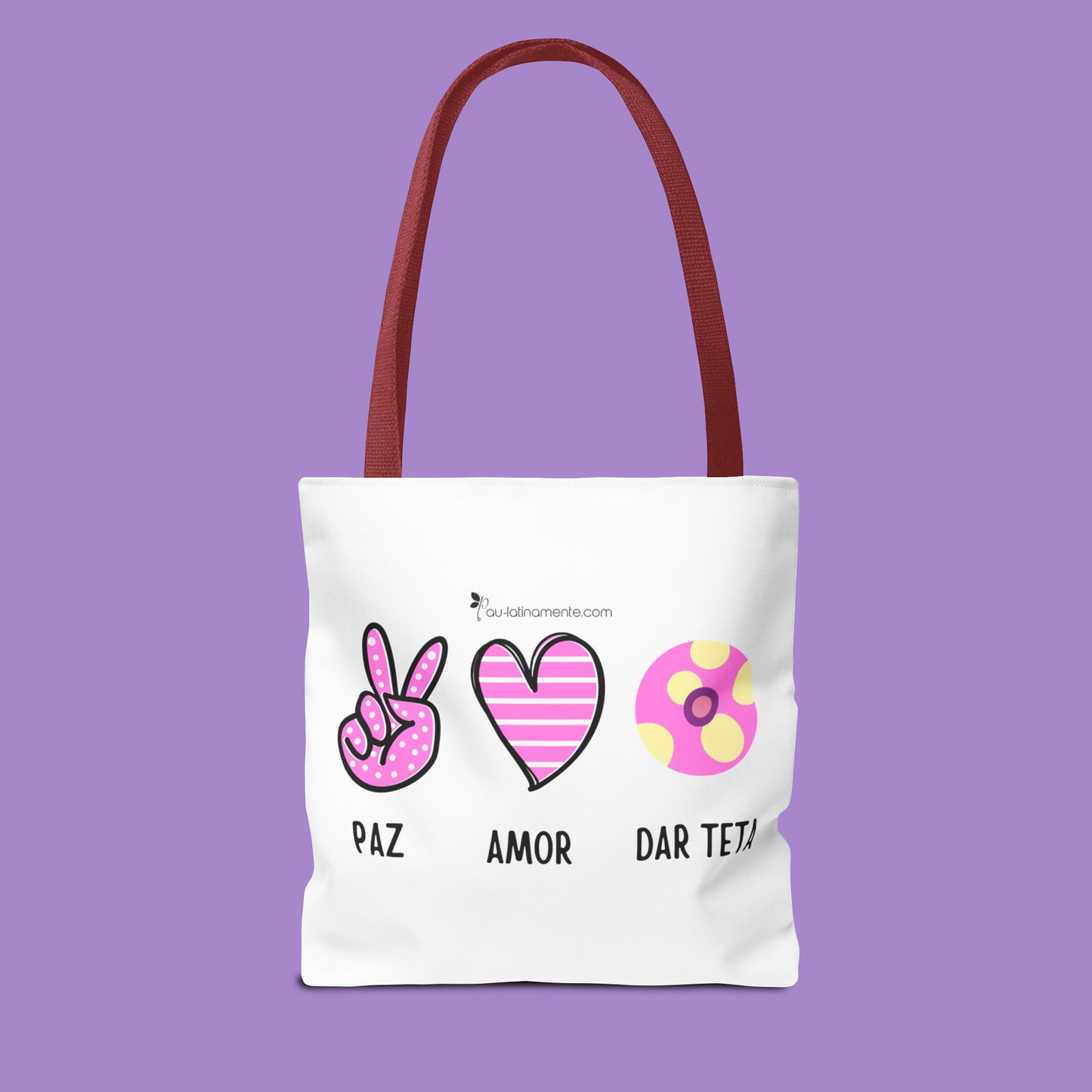 Paz, Amor, Dar Teta - Tote Bag (AOP)