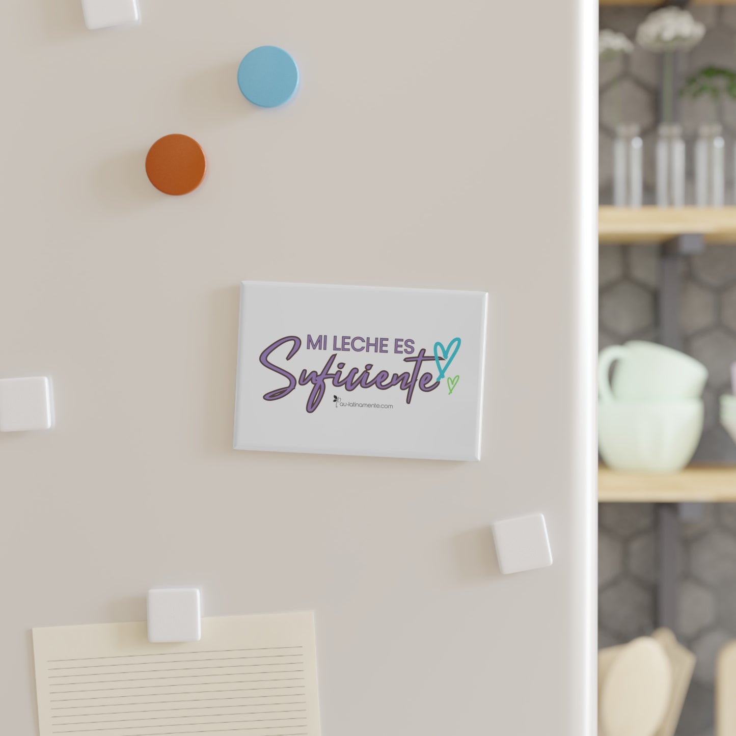 Mi leche es suficiente - Button Magnet, Rectangle (1 & 10 pcs)