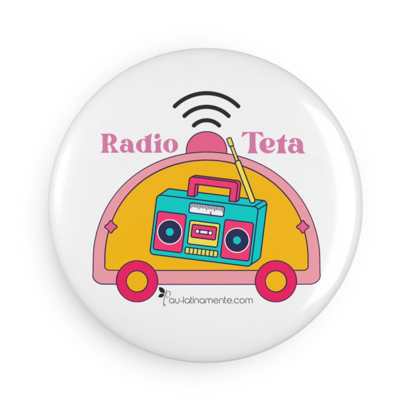 Radio Teta - Button Magnet, Round (1 & 10 pcs)