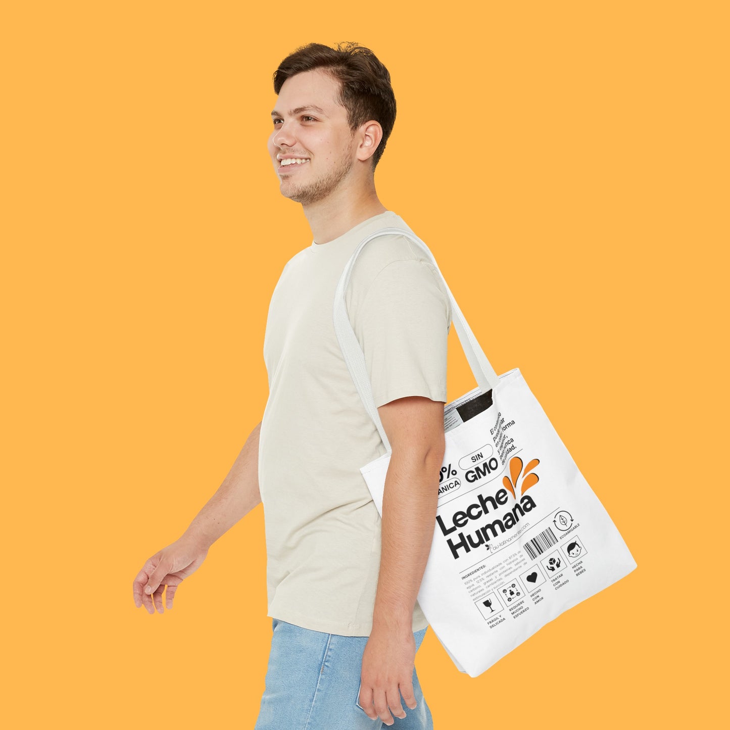 Etiqueta leche humana Tote Bag (AOP)