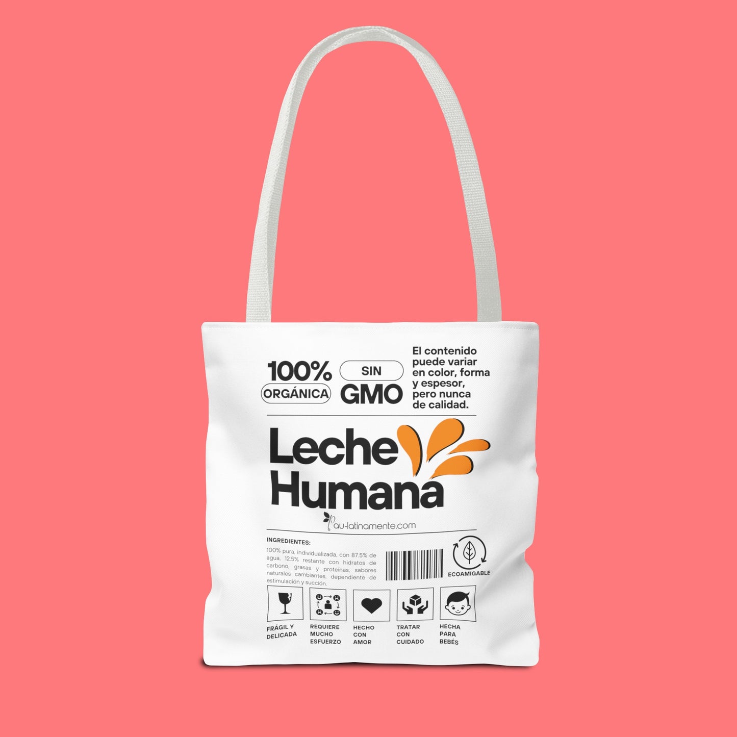 Etiqueta leche humana Tote Bag (AOP)