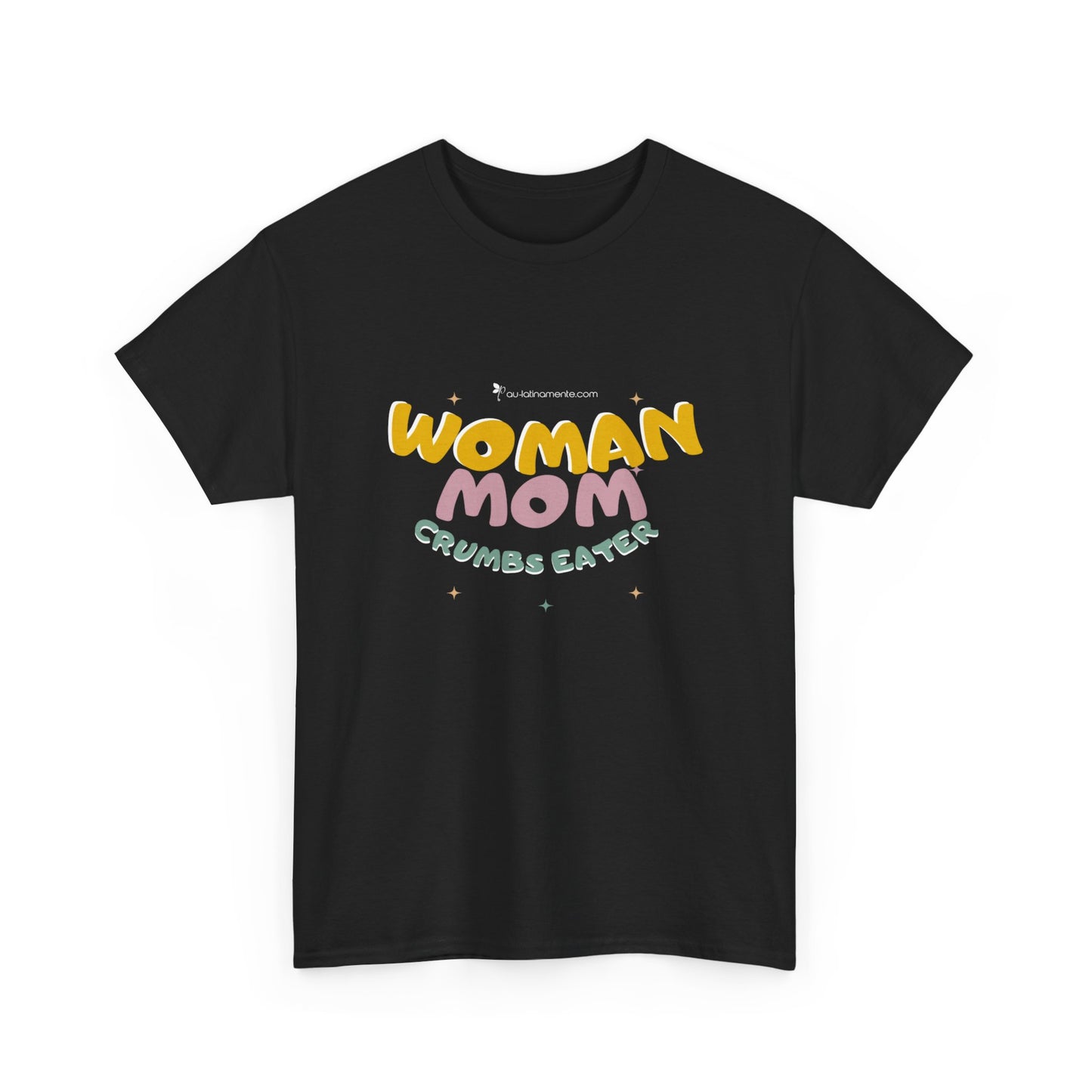 Woman, Mom, Crumbs eater (Black)- Unisex Heavy Cotton Tee