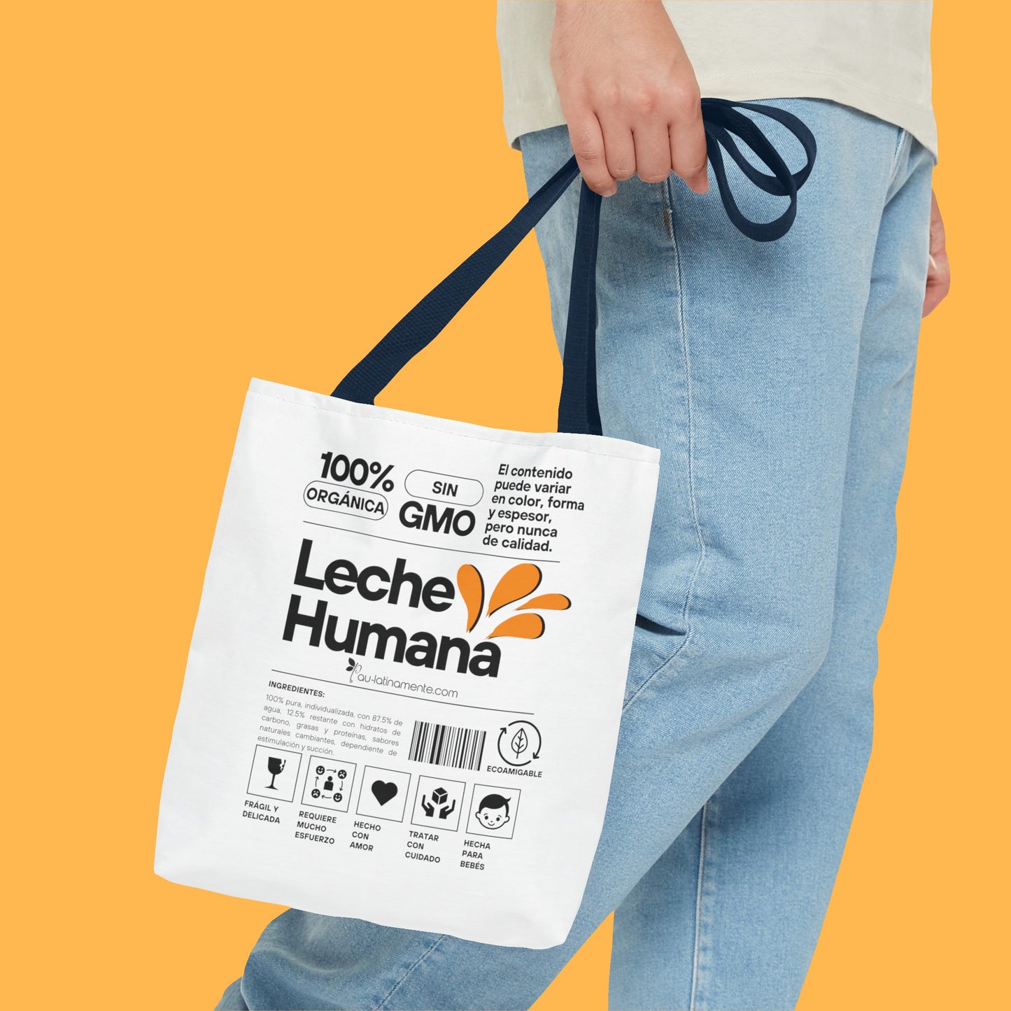 Etiqueta leche humana Tote Bag (AOP)