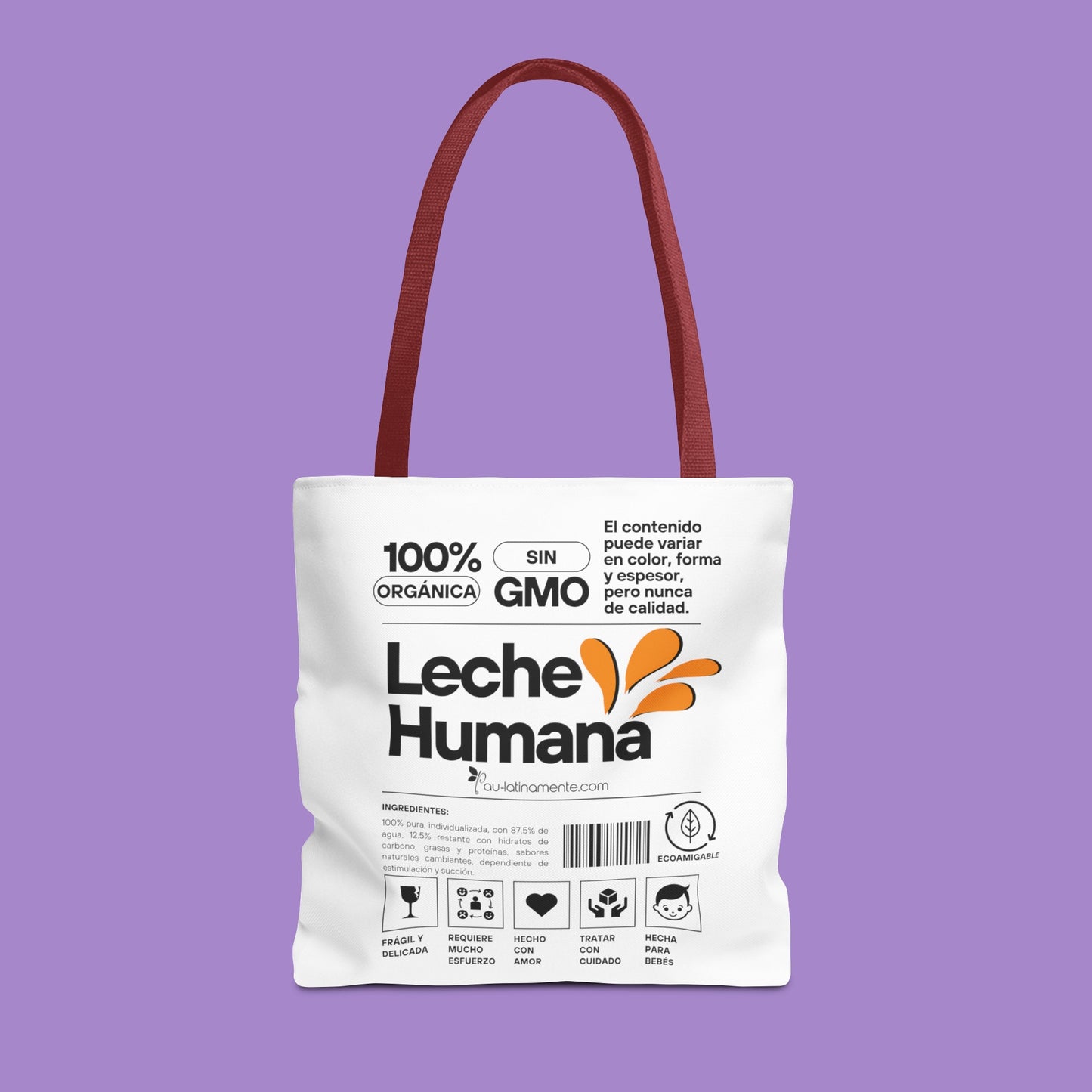 Etiqueta leche humana Tote Bag (AOP)