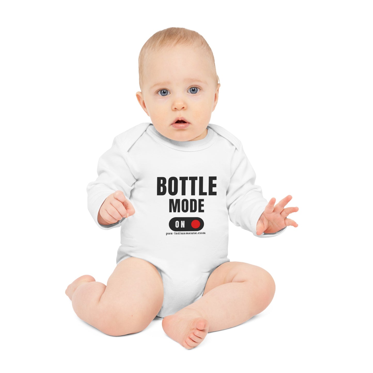 Bottle mode ON - Baby Long-Sleeve Organic Bodysuit