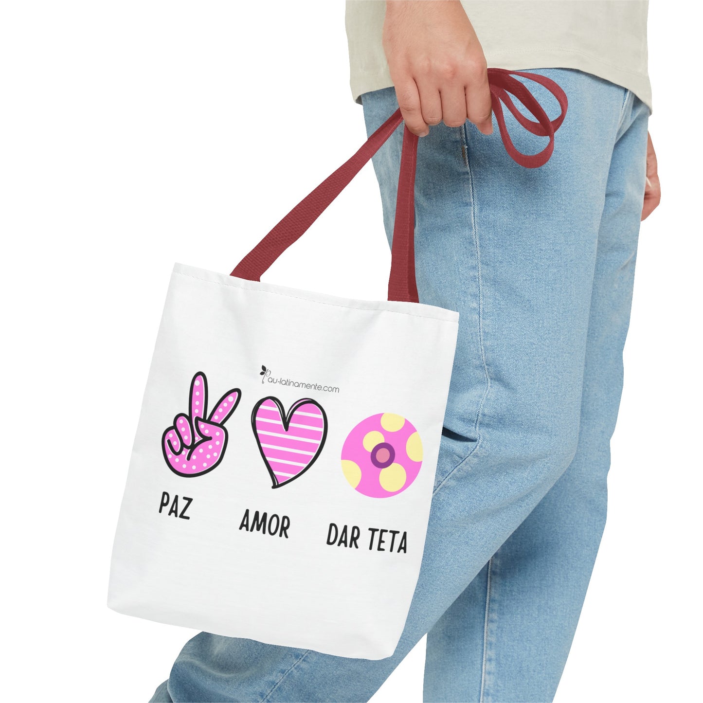 Paz, Amor, Dar Teta - Tote Bag (AOP)