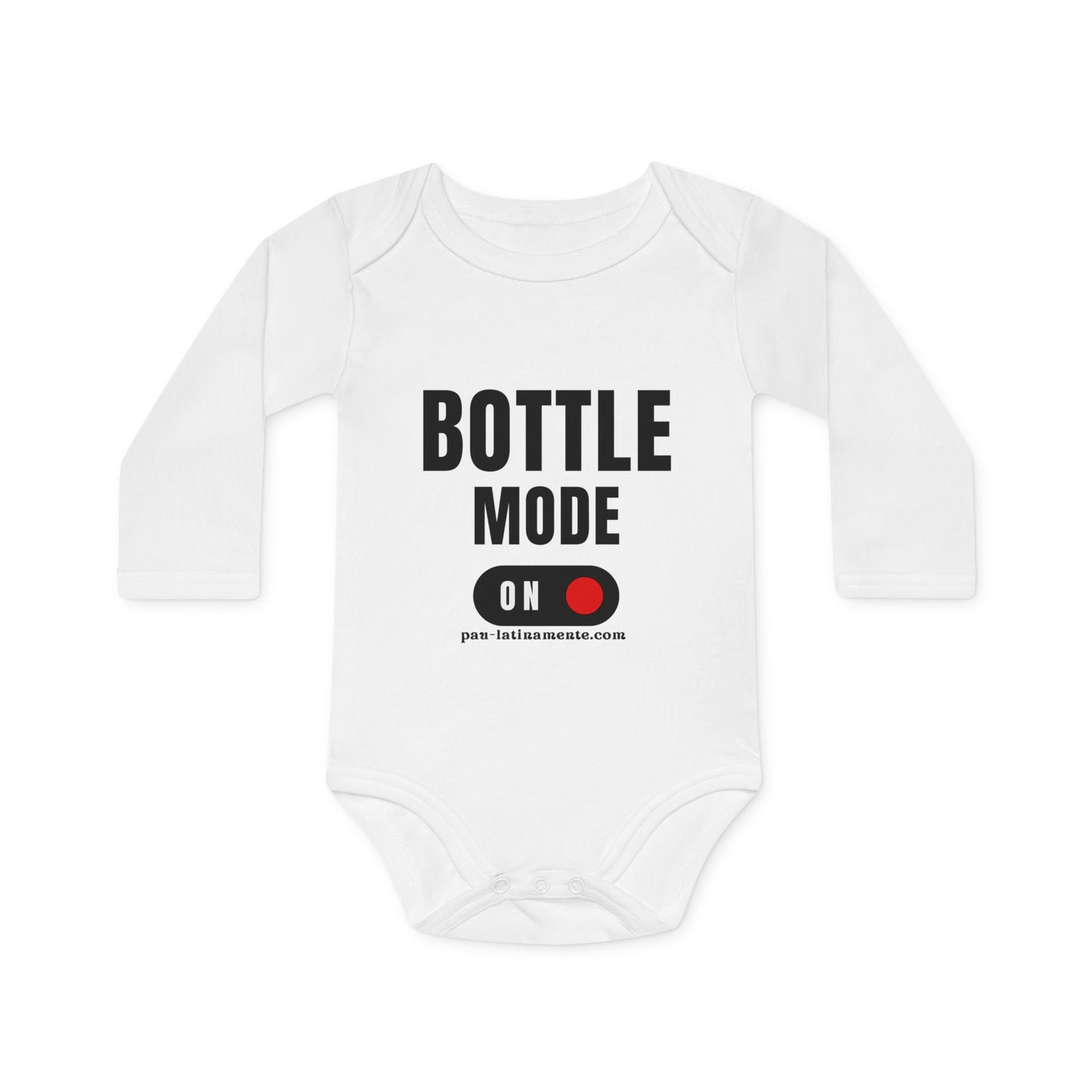 Bottle mode ON - Baby Long-Sleeve Organic Bodysuit