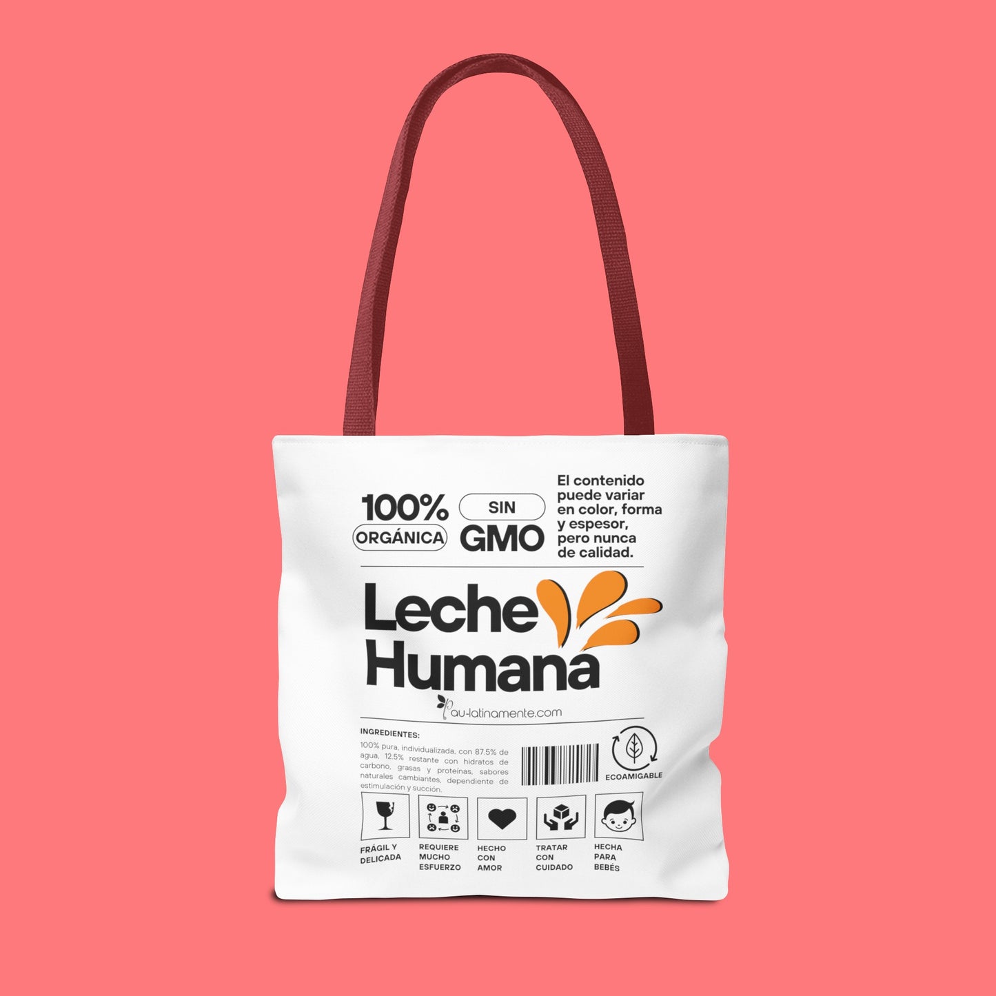 Etiqueta leche humana Tote Bag (AOP)