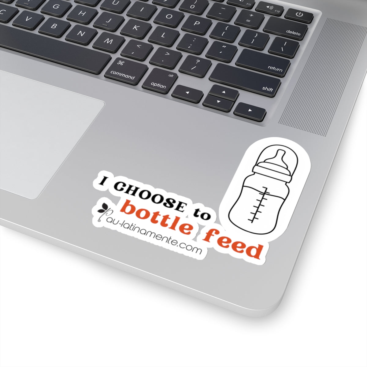 I choose to bottlefeed (bright orange) - Kiss-Cut Stickers