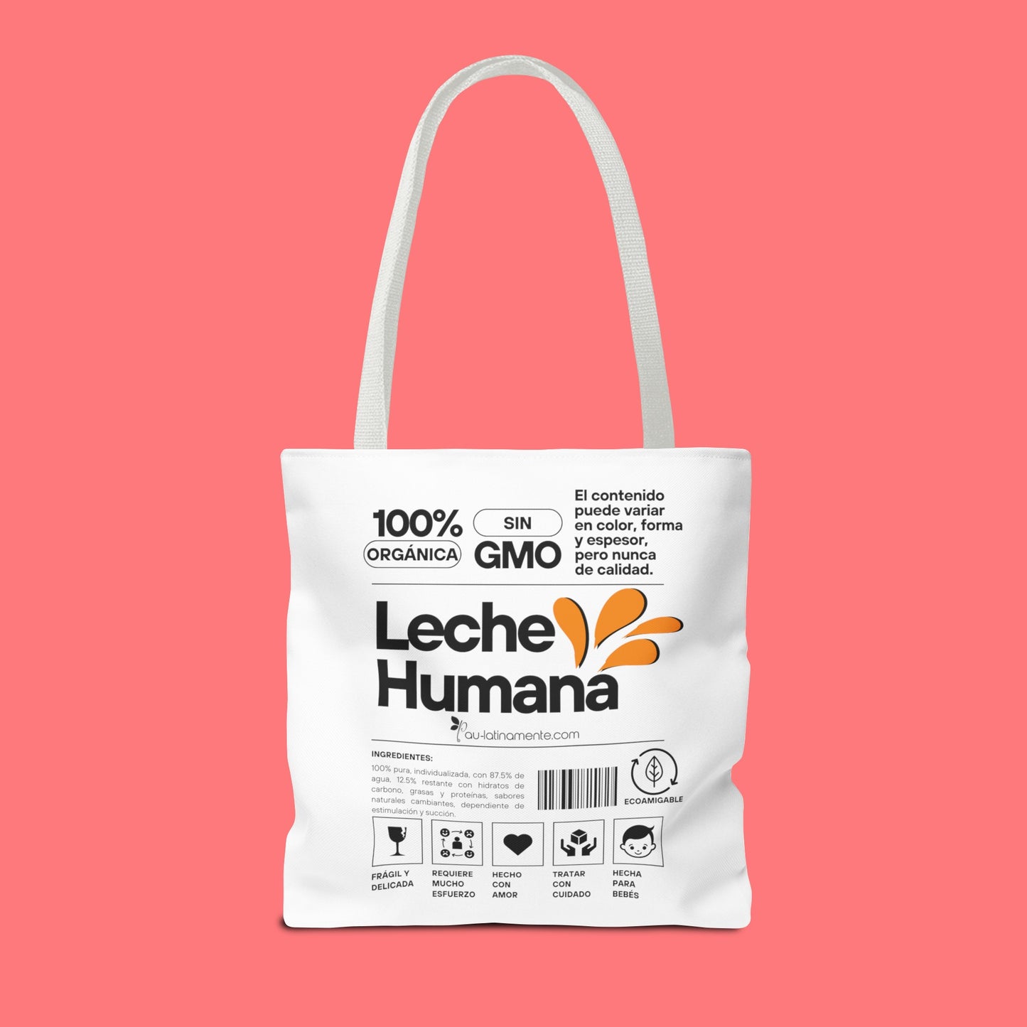 Etiqueta leche humana Tote Bag (AOP)