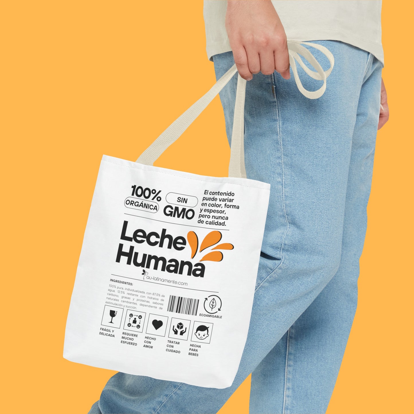 Etiqueta leche humana Tote Bag (AOP)