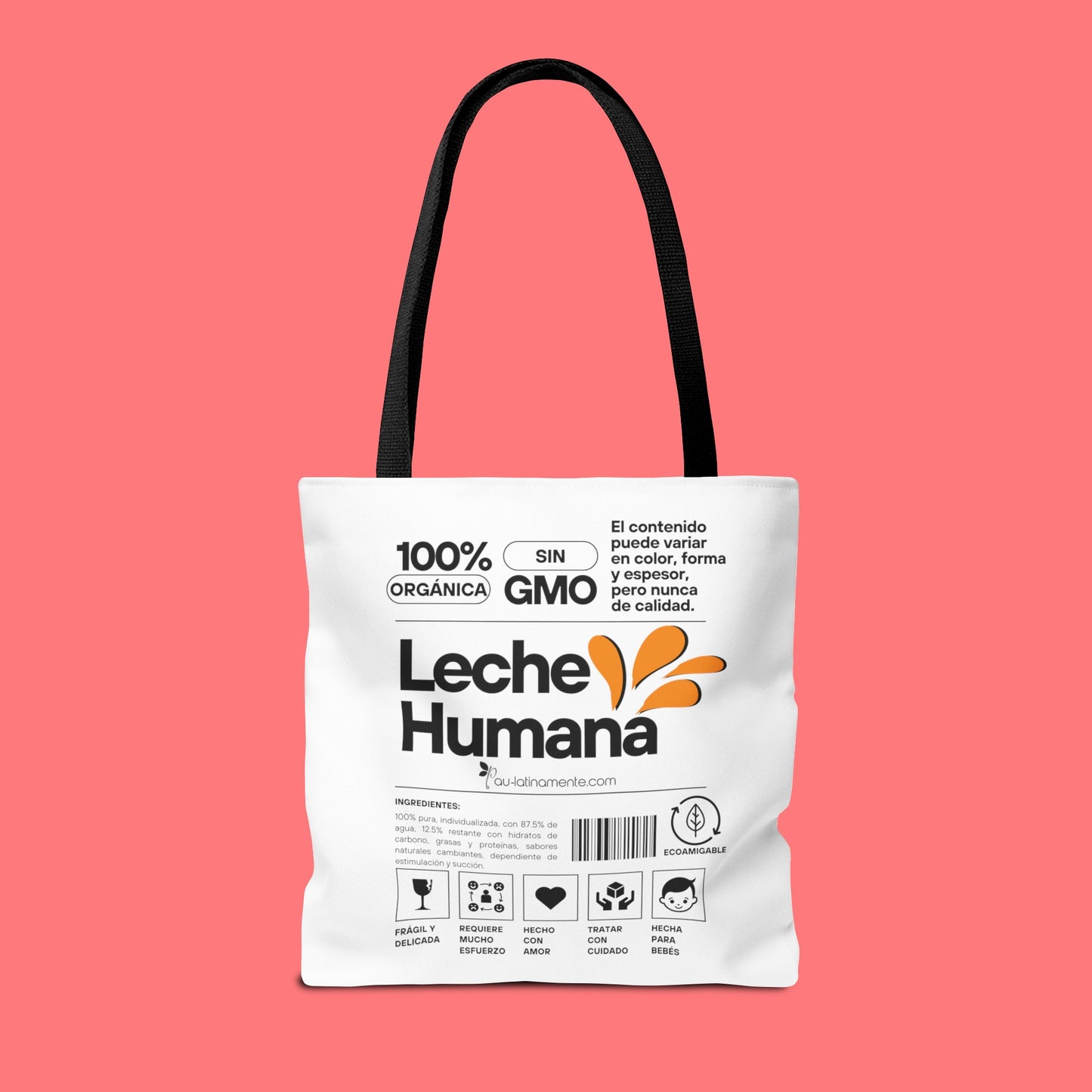 Etiqueta leche humana Tote Bag (AOP)