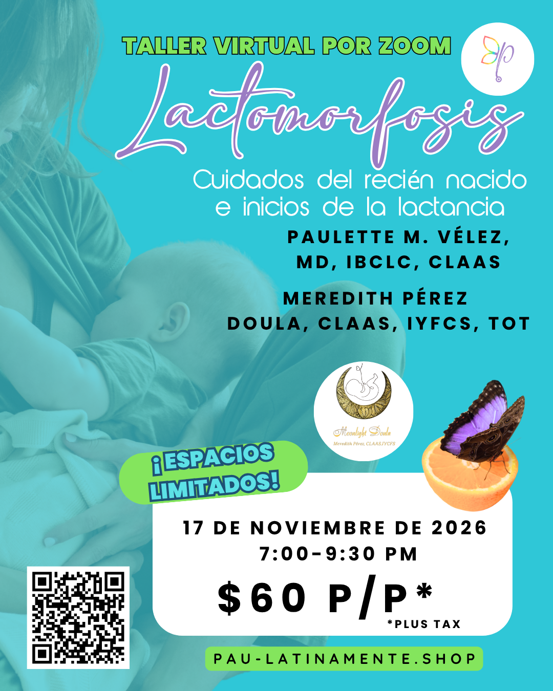 Taller Lactomofosis - Cuidados del recién nacido y Metamorfosis de la lactancia (Virtual) - 17 de noviembre