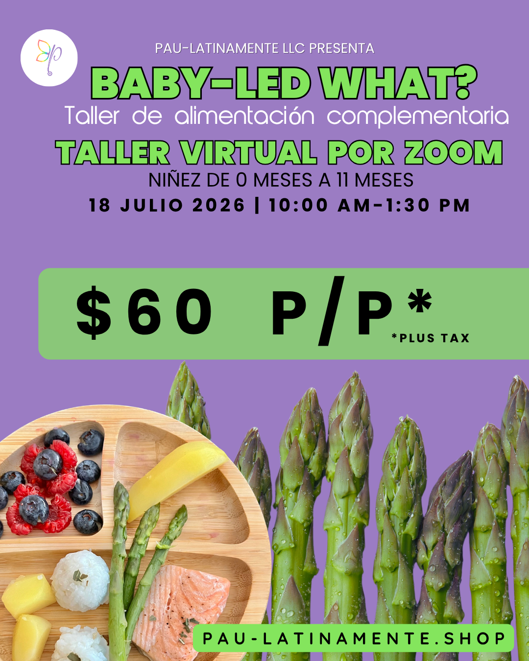 Taller Baby-led What? Virtual - 18 de julio 2026