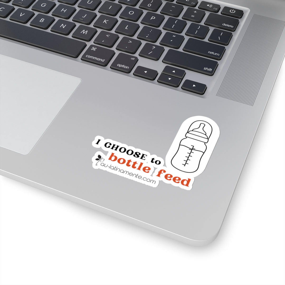 I choose to bottlefeed (bright orange) - Kiss-Cut Stickers