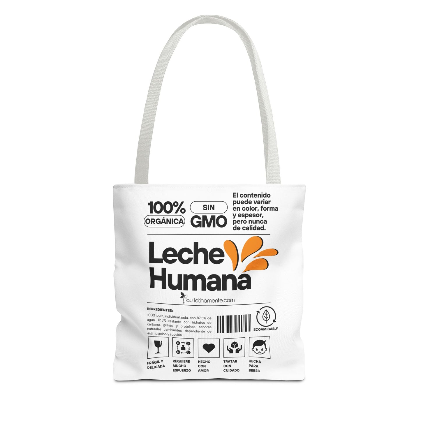 Etiqueta leche humana Tote Bag (AOP)