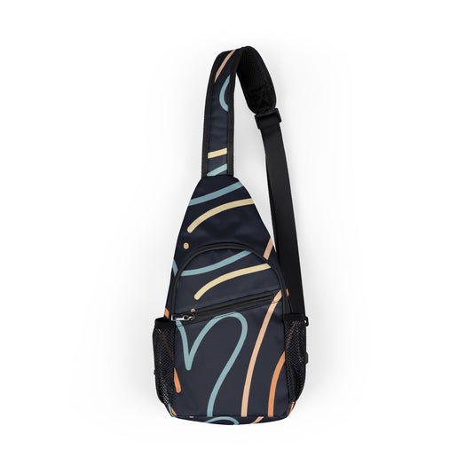 Love Swirls Chest Bag (AOP) - Mini Diaper Bag