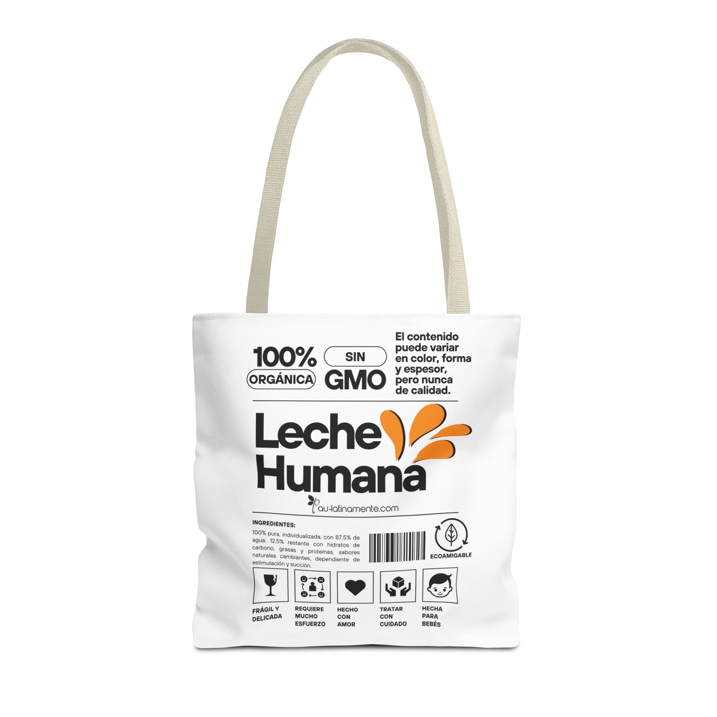 Etiqueta leche humana Tote Bag (AOP)