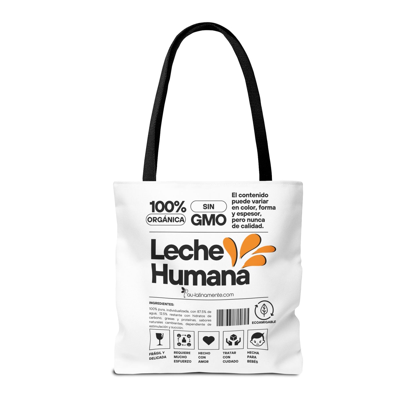 Etiqueta leche humana Tote Bag (AOP)