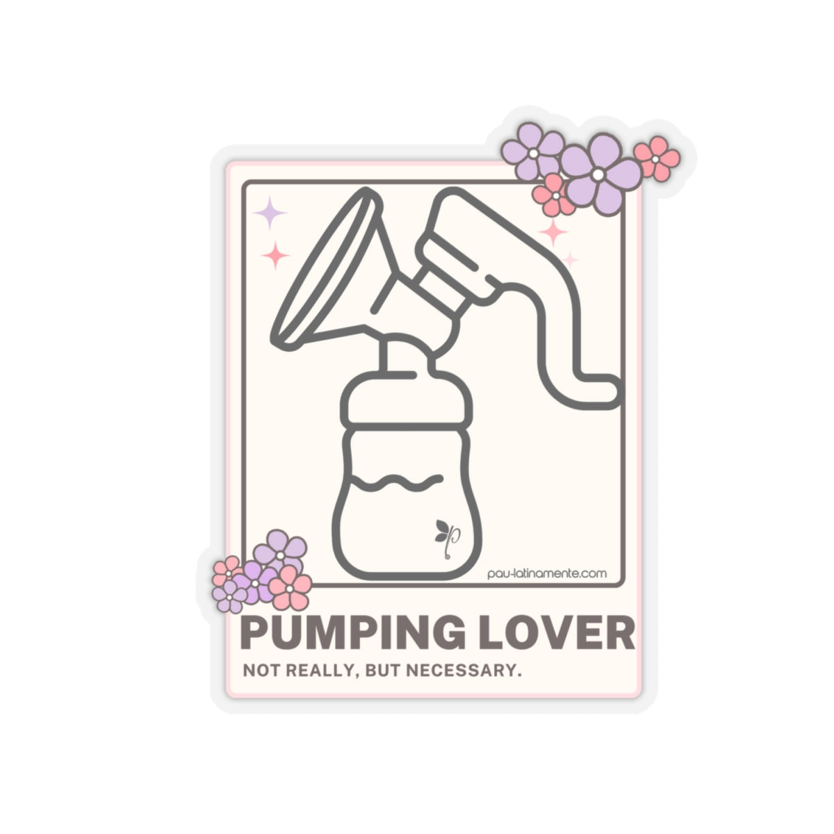 Pumping Lover - Kiss-Cut Stickers Transparent/White