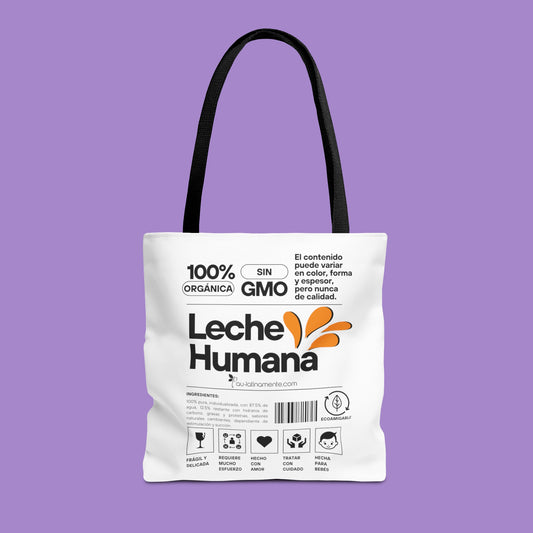 Etiqueta leche humana Tote Bag (AOP)