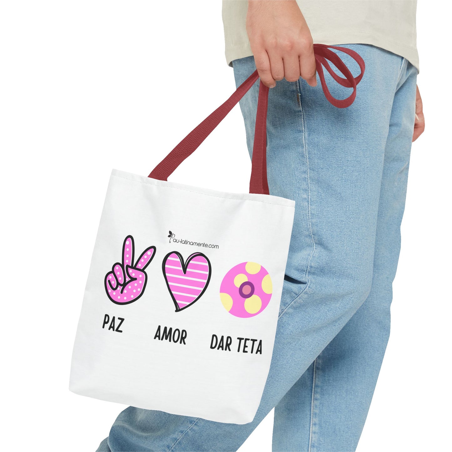 Paz, Amor, Dar Teta - Tote Bag (AOP)