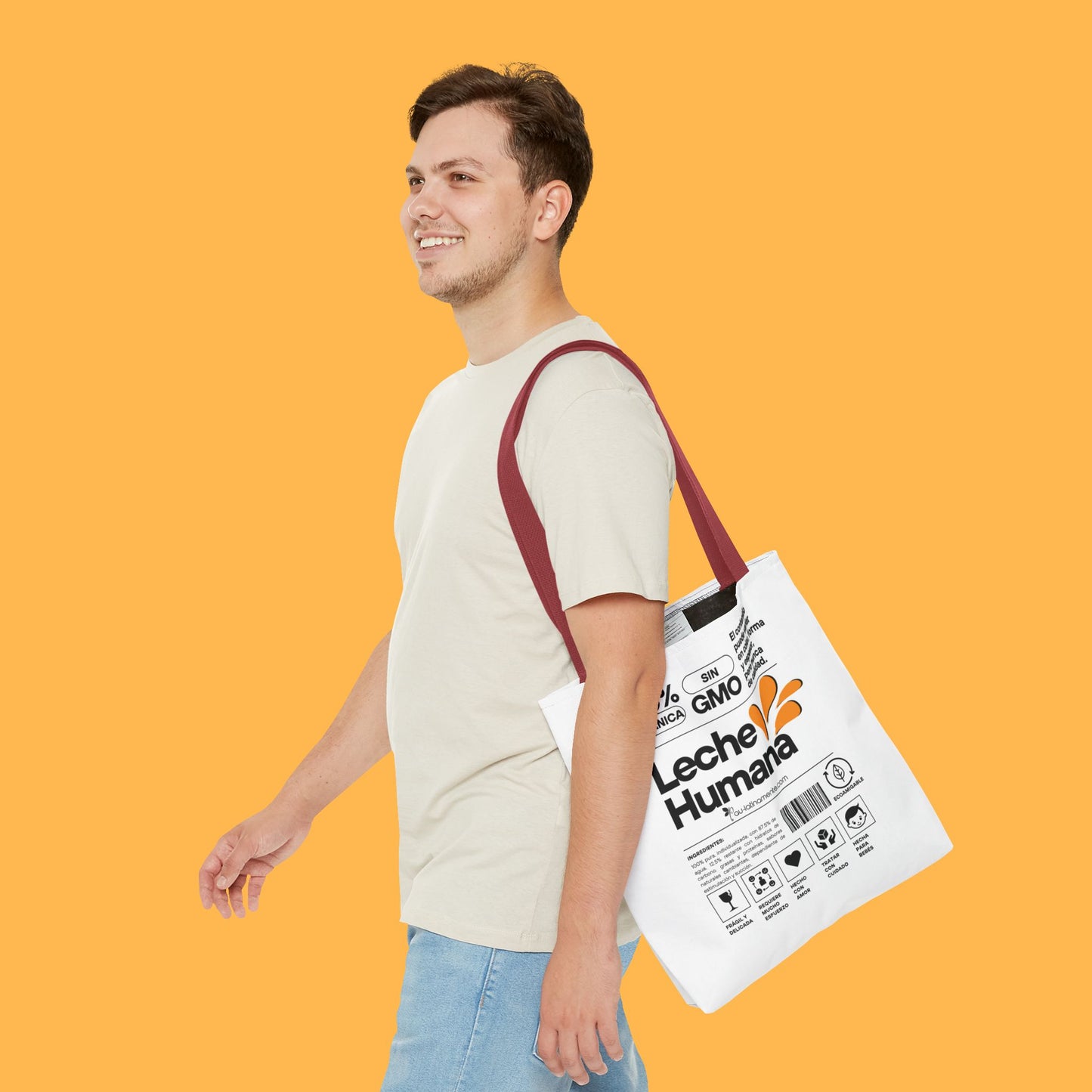 Etiqueta leche humana Tote Bag (AOP)