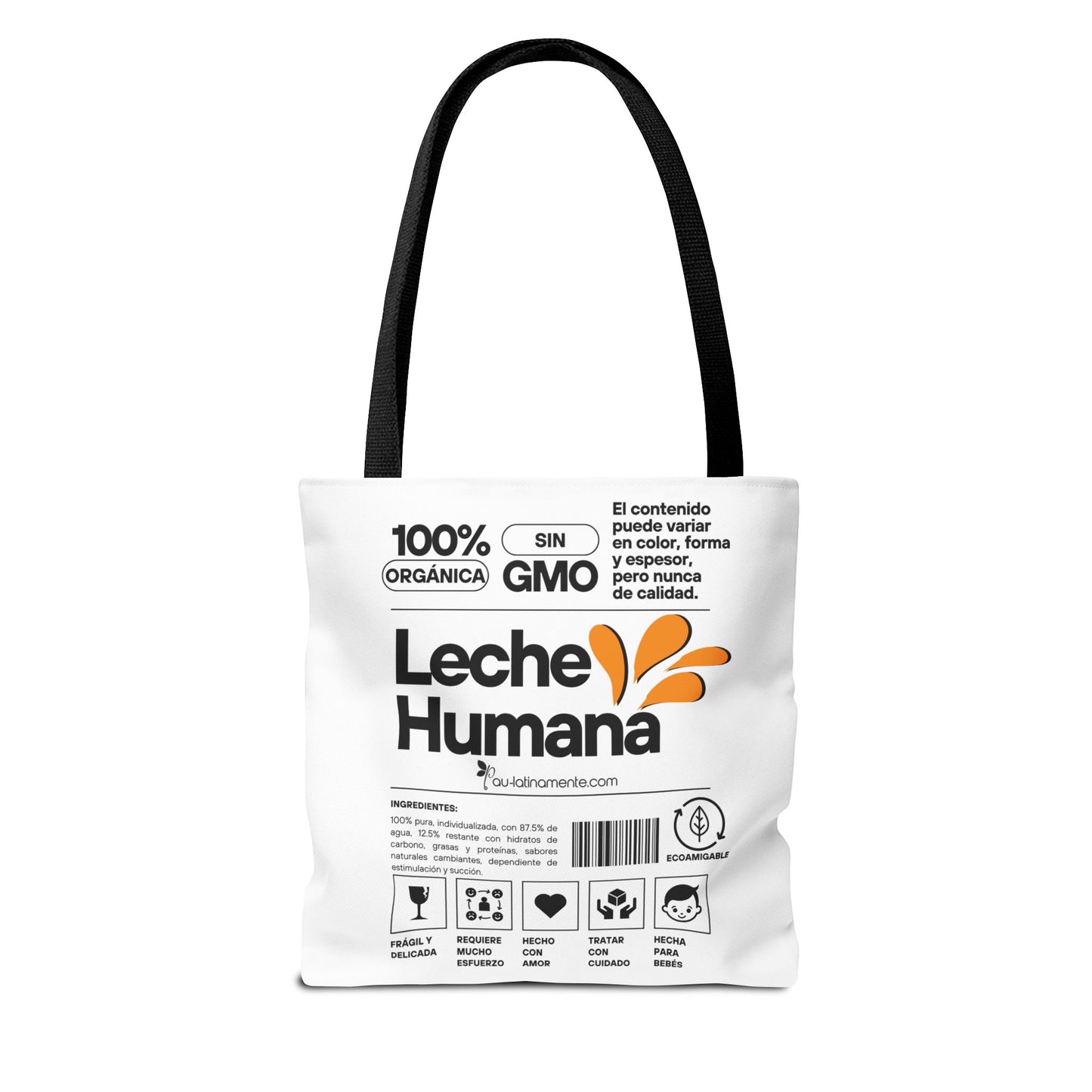 Etiqueta leche humana Tote Bag (AOP)