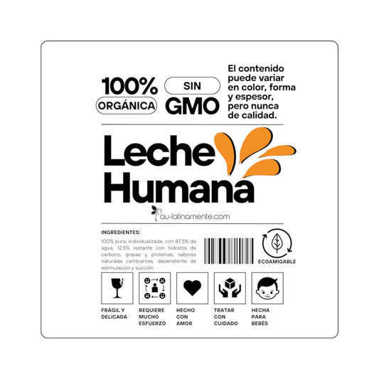 Etiqueta Leche Humana - Square Stickers
