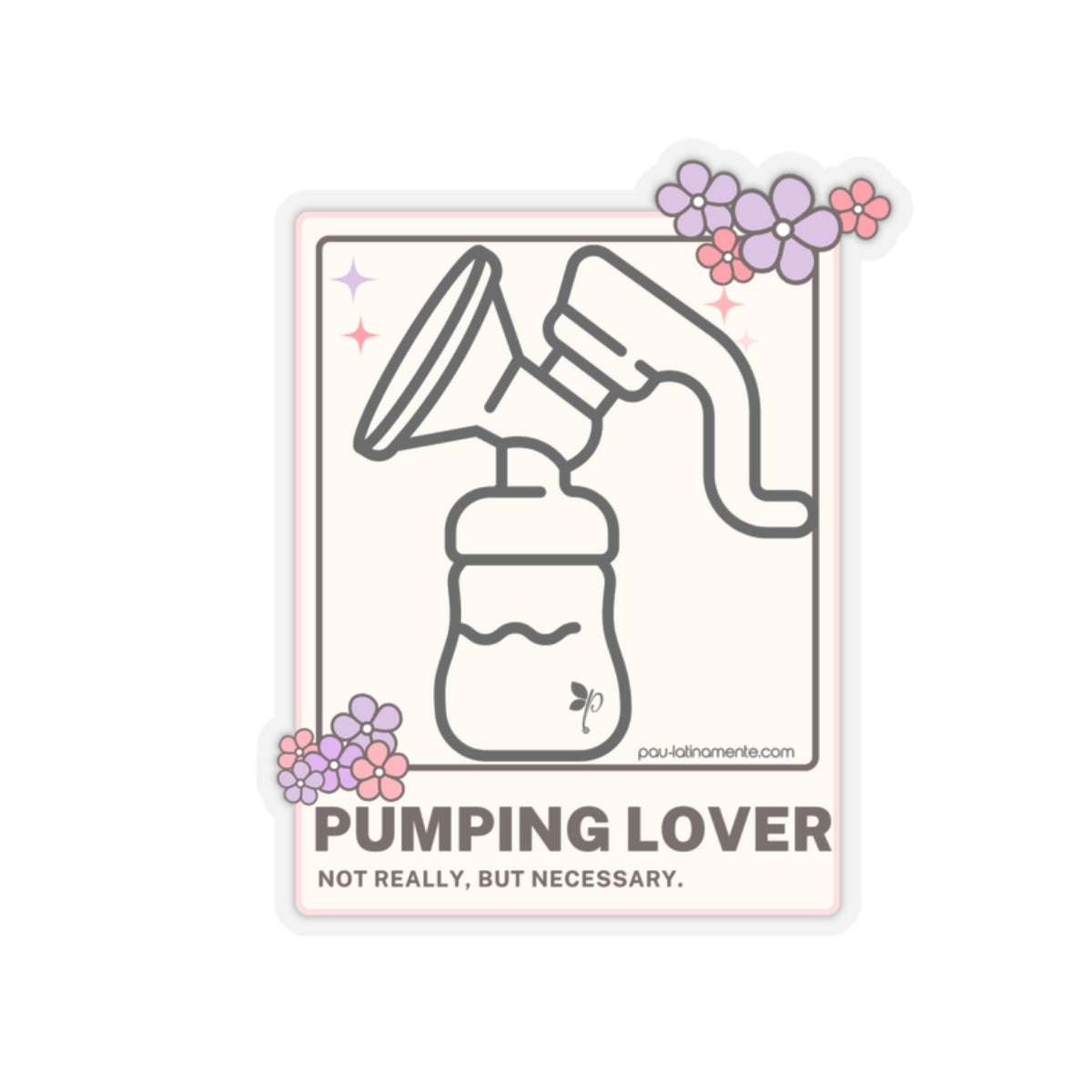 Pumping Lover - Kiss-Cut Stickers Transparent/White