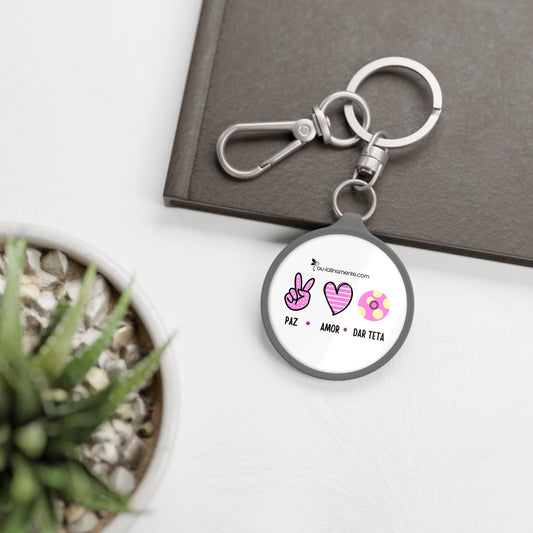 Paz, amor, teta - Keyring Tag