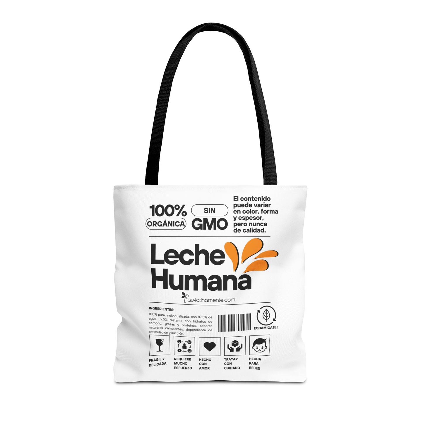 Etiqueta leche humana Tote Bag (AOP)