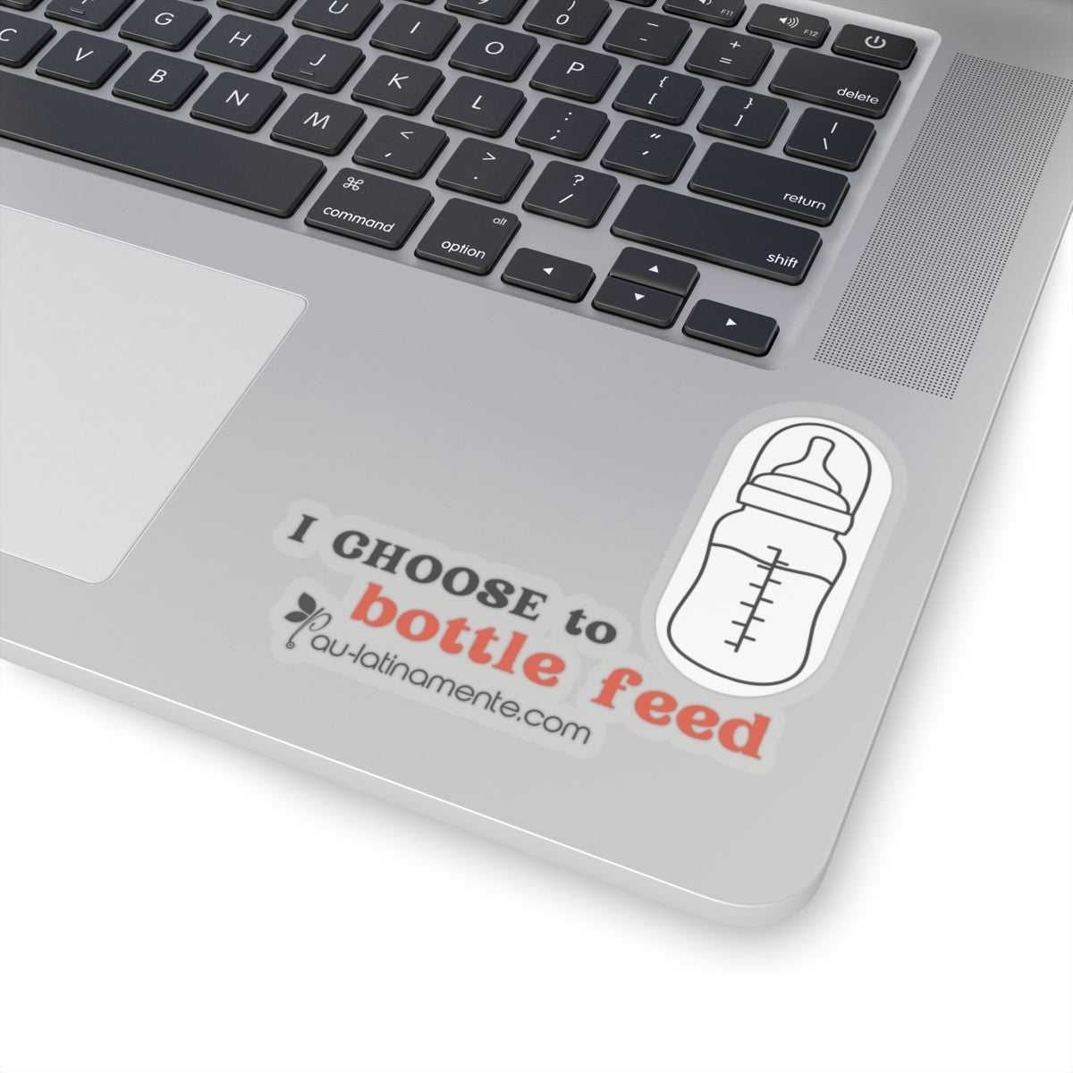 I choose to bottlefeed (bright orange) - Kiss-Cut Stickers