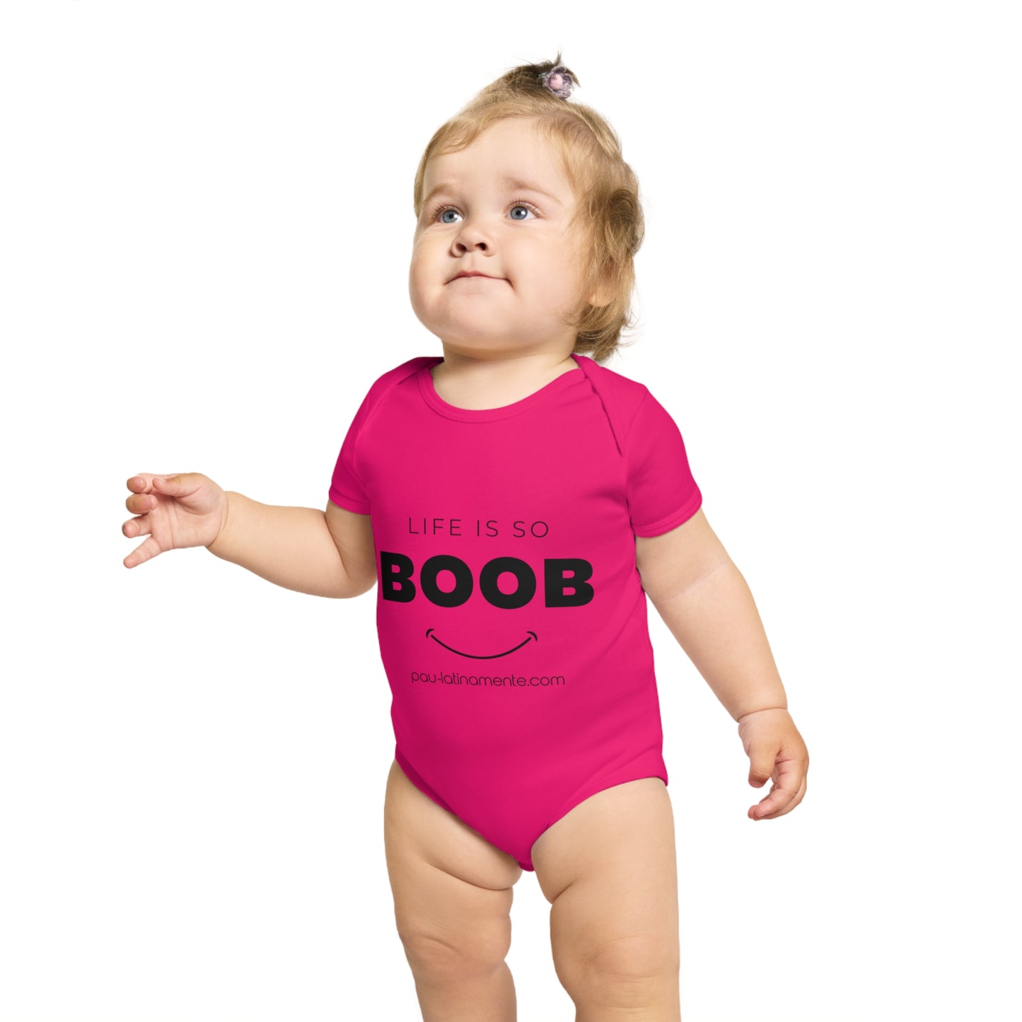 Life is so BOOB - Short Sleeve Baby Bodysuit